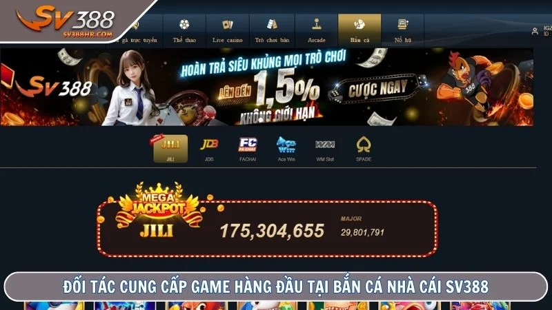 Đối tác cung cấp game hàng đầu tại Bắn Cá nhà cái SV388
