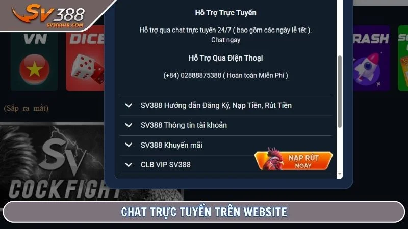 Chat trực tuyến trên website
