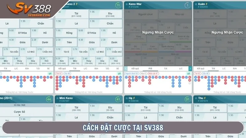 Cách đặt cược tại SV388